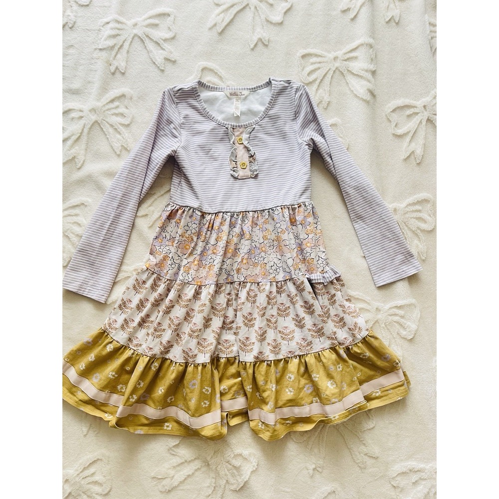 Matilda Jane Girls Dress Girls Size 8 Long Sleeve Floral